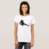 Schwarzer Grabungs-Silhouette-T - Shirt (Vorne ganz)
