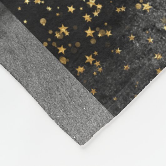 Schwarzer Gradient kosmischer Sternraum Fleecedecke (Ecke)