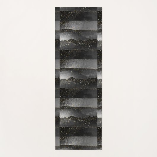 Schwarzer Gradient kosmischer Sternraum Yogamatte (Vorderseite)