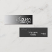 schwarzer Gradientenschlauch Mini Visitenkarte (Vorne/Hinten)