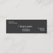 schwarzer Gradientenschlauch Mini Visitenkarte (Rückseite)