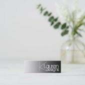 schwarzer Gradientenschlauch Mini Visitenkarte (Stehend Vorderseite)