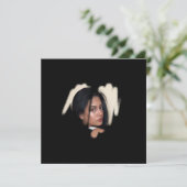 Schwarzer Graffiti-Herzrahmen der 1. Klasse Karte (Stehend Vorderseite)