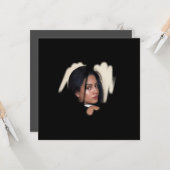 Schwarzer Graffiti-Herzrahmen der 1. Klasse Karte (Vorderseite/Rückseite Beispiel)