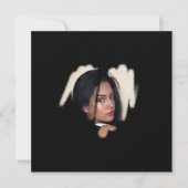 Schwarzer Graffiti-Herzrahmen der 1. Klasse Karte (Vorderseite)