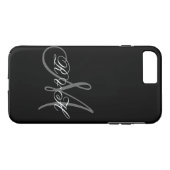 SCHWARZER GRAMM-MONOGRAMM Case-Mate iPhone HÜLLE (Rückseite (Horizontal))