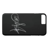 SCHWARZER GRAMM-MONOGRAMM Case-Mate iPhone HÜLLE (Rückseite (Horizontal))