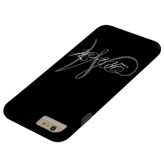 SCHWARZER GRAMM-MONOGRAMM Case-Mate iPhone HÜLLE (Unterseite)