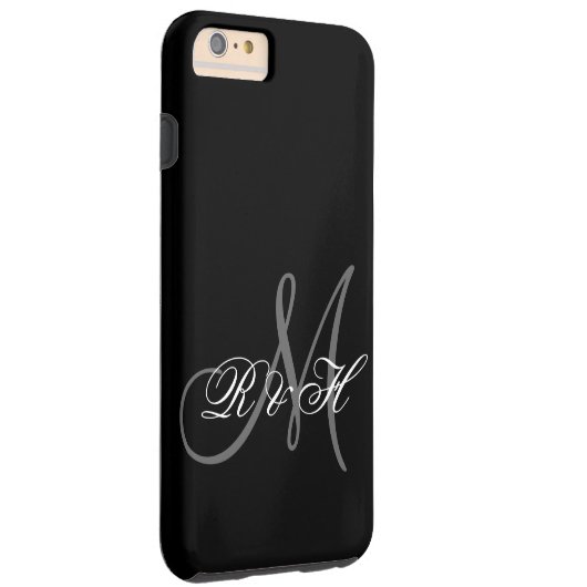 SCHWARZER GRAMM-MONOGRAMM Case-Mate iPhone HÜLLE (Rückseite/Rechts)