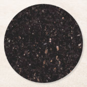Schwarzer Granit Runder Pappuntersetzer (Vorderseite)