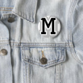 schwarzer grauer Buchstabe M Button (Beispiel)