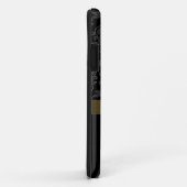 Schwarzer grauer Golddamast Stripes iPhone 5 Case-Mate iPhone Hülle (Hinten/Rechts)