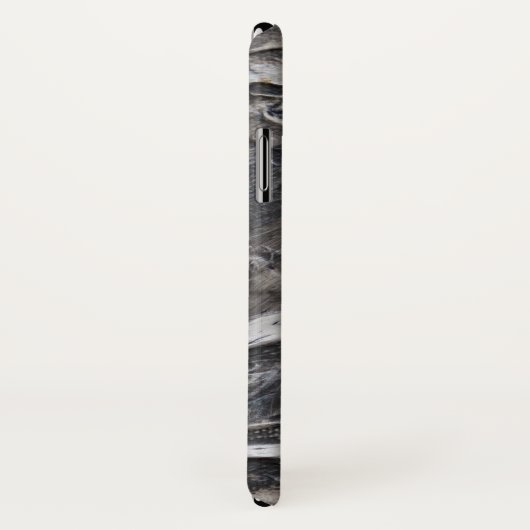 Schwarzer, grauer, weißer abstrakter gemalter Case-Mate iPhone hülle (Hinten/Rechts)