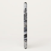 Schwarzer, grauer, weißer abstrakter gemalter Case-Mate iPhone hülle (Hinten/Links)