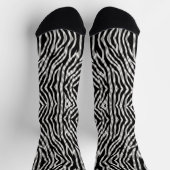 Schwarzer grauer Zebrastreifen doppelt exponiert Socken (Oben)