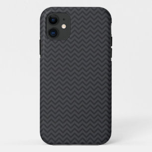 Schwarzer grauer Zickzack Zickzackzickzack stripes iPhone 11 Hülle