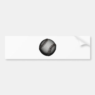 Schwarzer graulicher Baseball Autoaufkleber