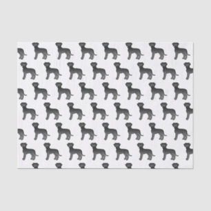 Schwarzer Great Dane Süßer Cartoon-Hund-Muster Seidenpapier