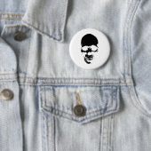 Schwarzer grimmiger Sensenmann Skull Button (Beispiel)
