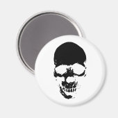 Schwarzer grimmiger Sensenmann Skull Magnet (Vorderseite/Rückseite)
