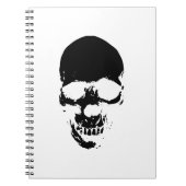 Schwarzer grimmiger Sensenmann Skull Notizblock (Vorderseite)
