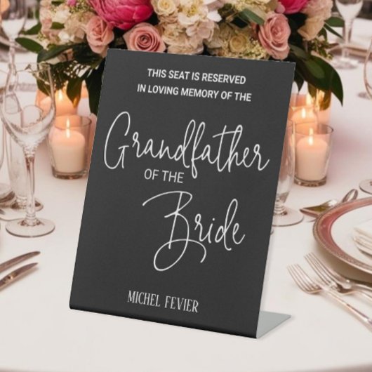 Schwarzer Großvater bei der Gedenkfeier Sockelschild