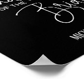 Schwarzer Großvater der Brautdenkmal-Hochzeit Poster (Ecke)