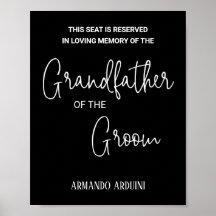 Schwarzer Großvater der Groom-Gedenkhochzeit