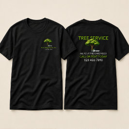 Schwarzer Grüner Baumpflege-Service Arborist Profi T-Shirt