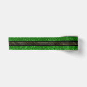 Schwarzer grüner glitzernder Hintergrund mit glänz Satinband (Vorderseite)