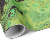 Schwarzer grüner Marmor Geschenkpapier (Rolleneckpunkt)