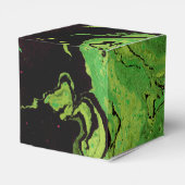 Schwarzer grüner Marmor Geschenkschachtel (Rückseite)