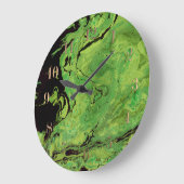 Schwarzer grüner Marmor Große Wanduhr (Winkel)