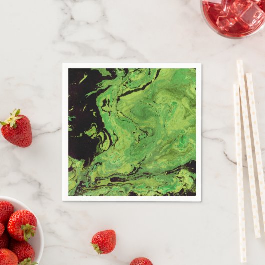 Schwarzer grüner Marmor Serviette (Beispiel)