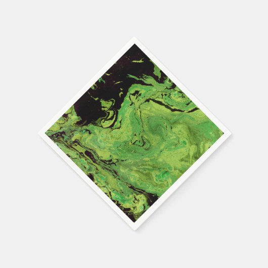 Schwarzer grüner Marmor Serviette (Ecke)