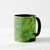 Schwarzer grüner Marmor Tasse (VorderseiteRechts)