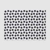 Schwarzer Grunge Polka Dot Papier (Vorderseite)