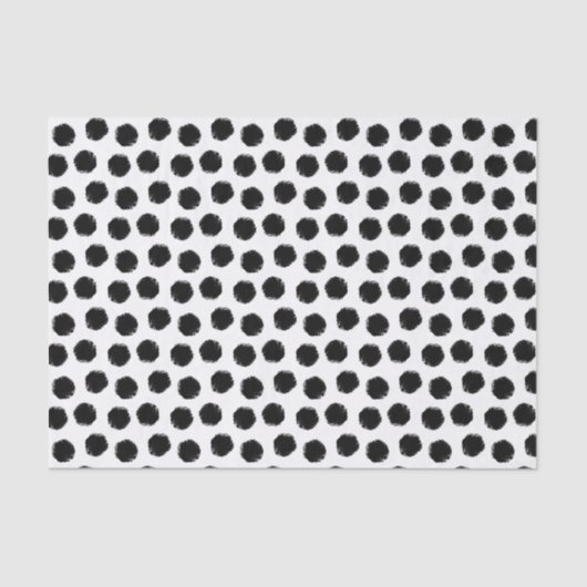 Schwarzer Grunge Polka Dot Papier (Vorderseite)