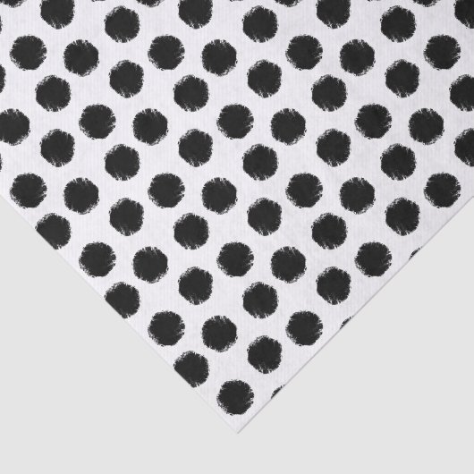 Schwarzer Grunge Polka Dot Papier (Ausschnitt)