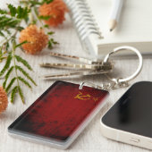 Schwarzer Grunge sowjetische Gewerkschaft Schlüsselanhänger (Vorderseite rechts)