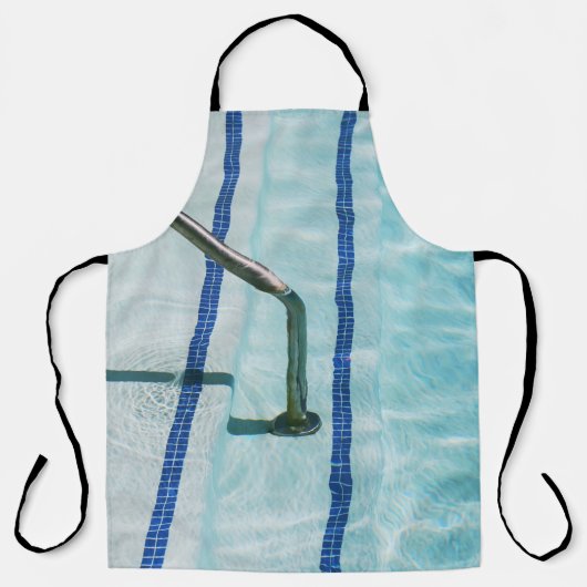 Schwarzer Gurt für das blaue Schwimmbad Schürze (Vorderseite)