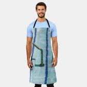 Schwarzer Gurt für das blaue Schwimmbad Schürze (Getragen)