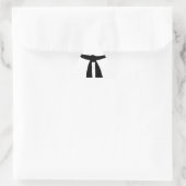 Schwarzer Gurt-Party Dreieckiger Aufkleber (Tasche)