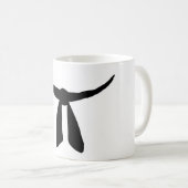 Schwarzer Gurt-Party Kaffeetasse (VorderseiteRechts)
