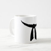 Schwarzer Gurt-Party Kaffeetasse (Vorderseite Links)