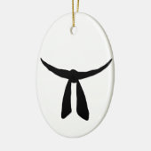 Schwarzer Gurt-Party Keramikornament (Links)