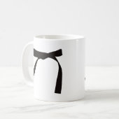 Schwarzer Gurt-Tasse Kaffeetasse (Vorderseite Links)