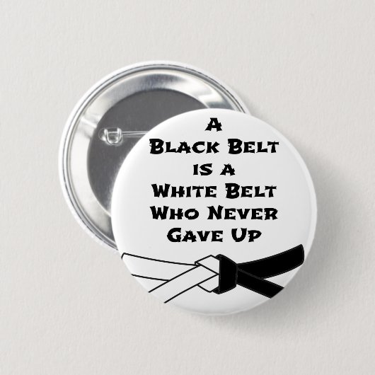 Schwarzer Gürtel Button (Vorne & Hinten)