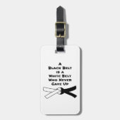 Schwarzer Gürtel Gepäckanhänger (Vorderseite vertikal)