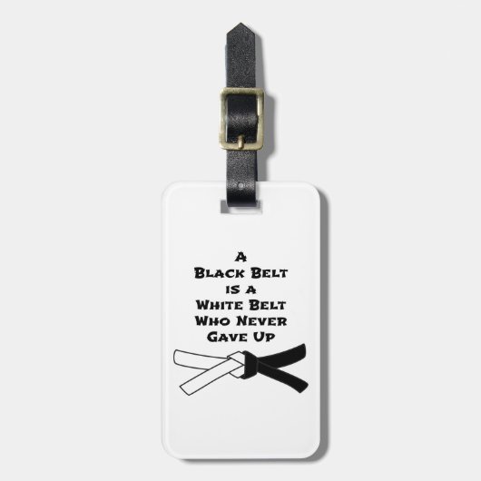 Schwarzer Gürtel Gepäckanhänger (Vorderseite vertikal)